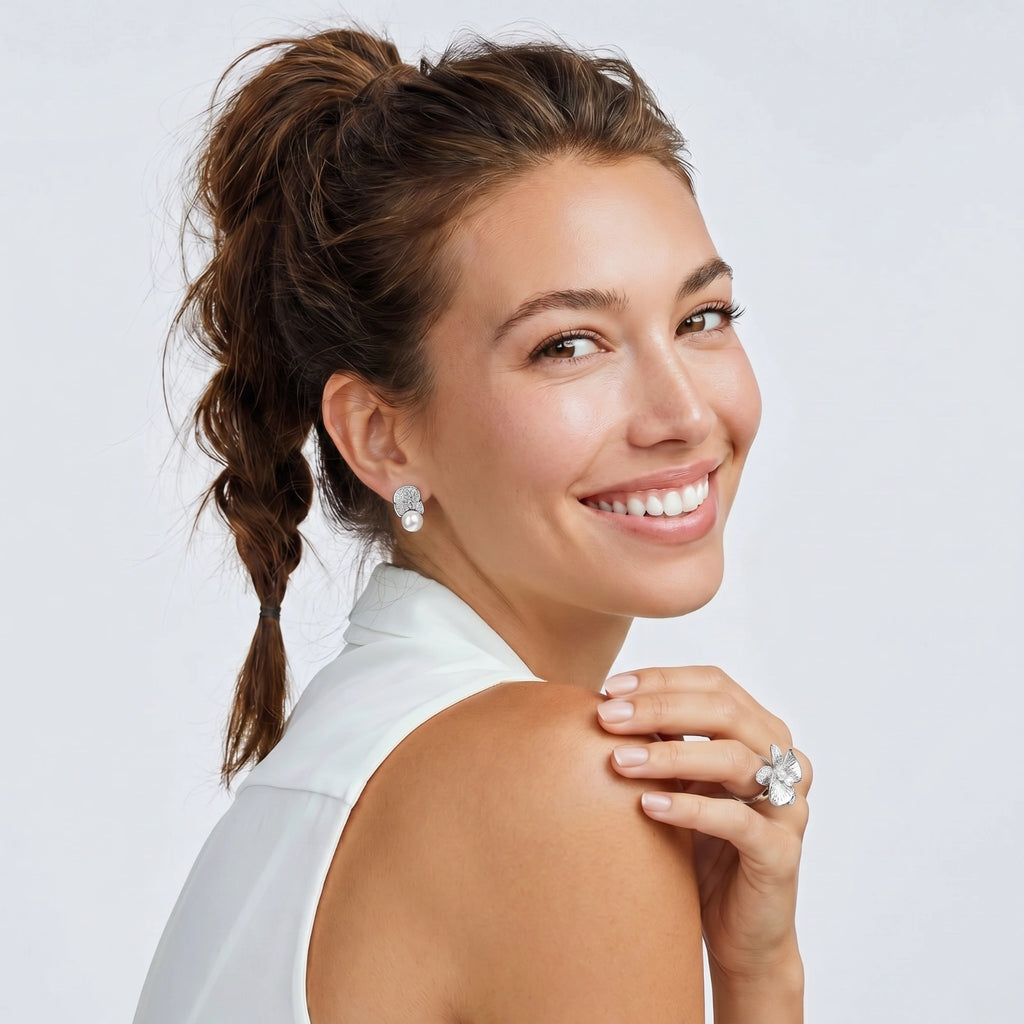 Petal Pearl Studs